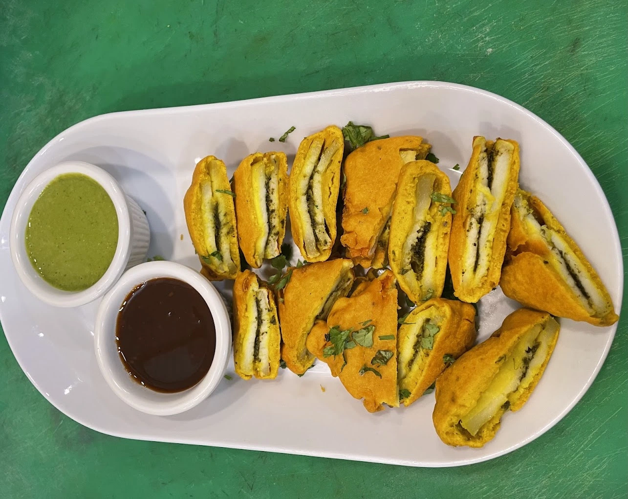 Tandoori chicken cooked in clay oven at Tandoori Kitchen near Century Park
