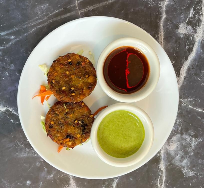 Aloo tikki at Tandoori Kitchen Edmonton - spiced potato patties